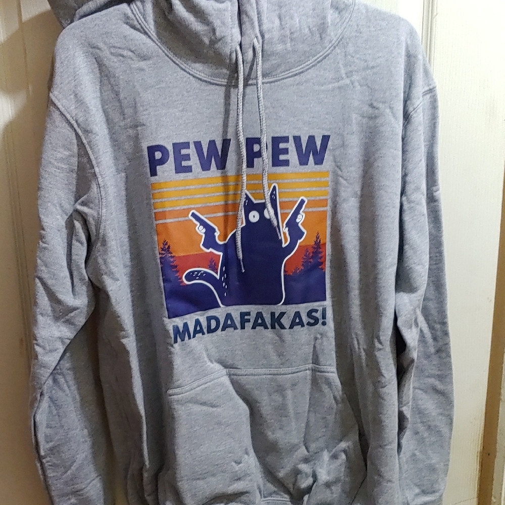 Grey Hoodie XL PEW PEW